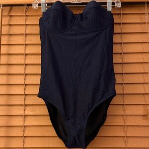 Elegant Navy One-Piece Swimsuit